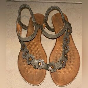 Patrizia by Spring Step Pearlia Flower Embellished Slingback Sandals